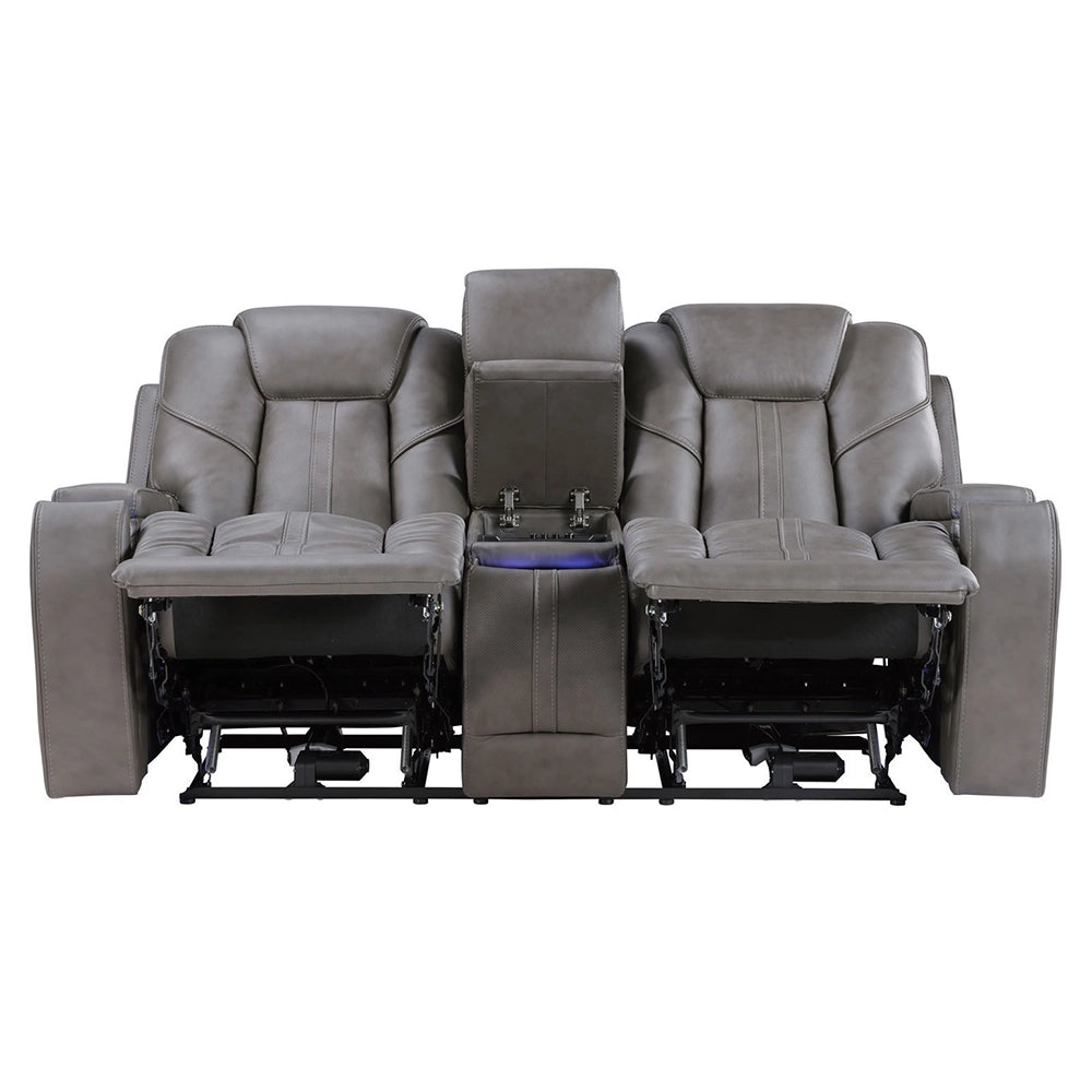 Atmos Leather Power Reclining Sofa & Loveseat with Immersive Sound