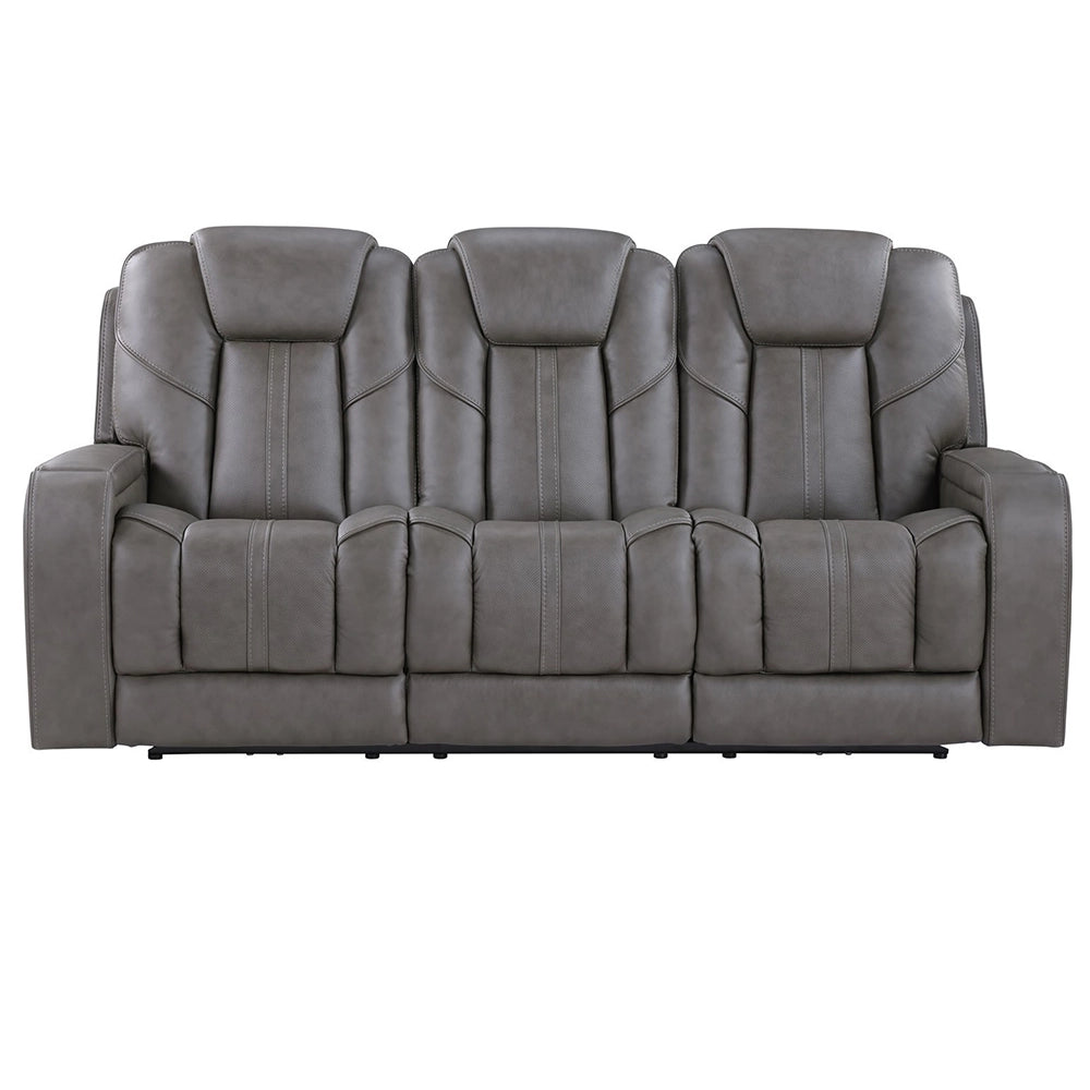 Atmos Leather Triple Power Reclining Sofa with Immersive Sound