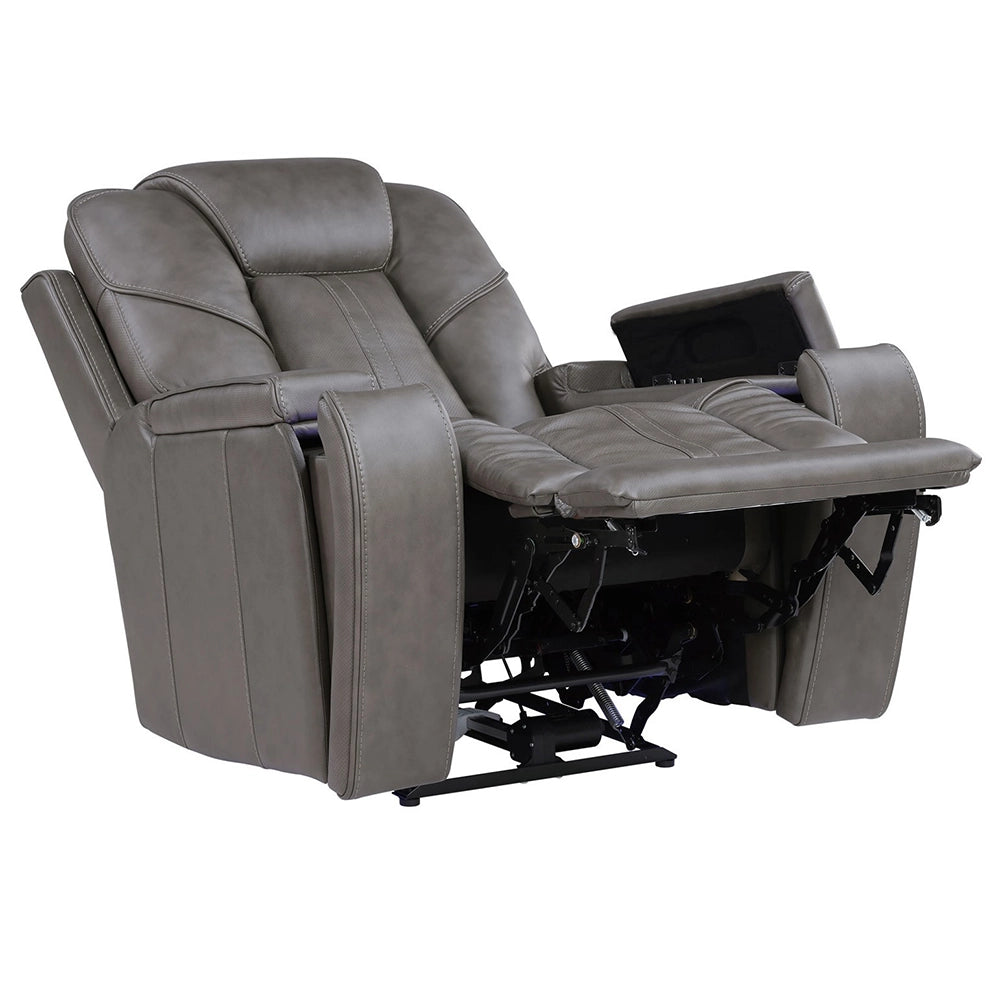 Atmos Leather Triple Power Recliner with Immersive Sound
