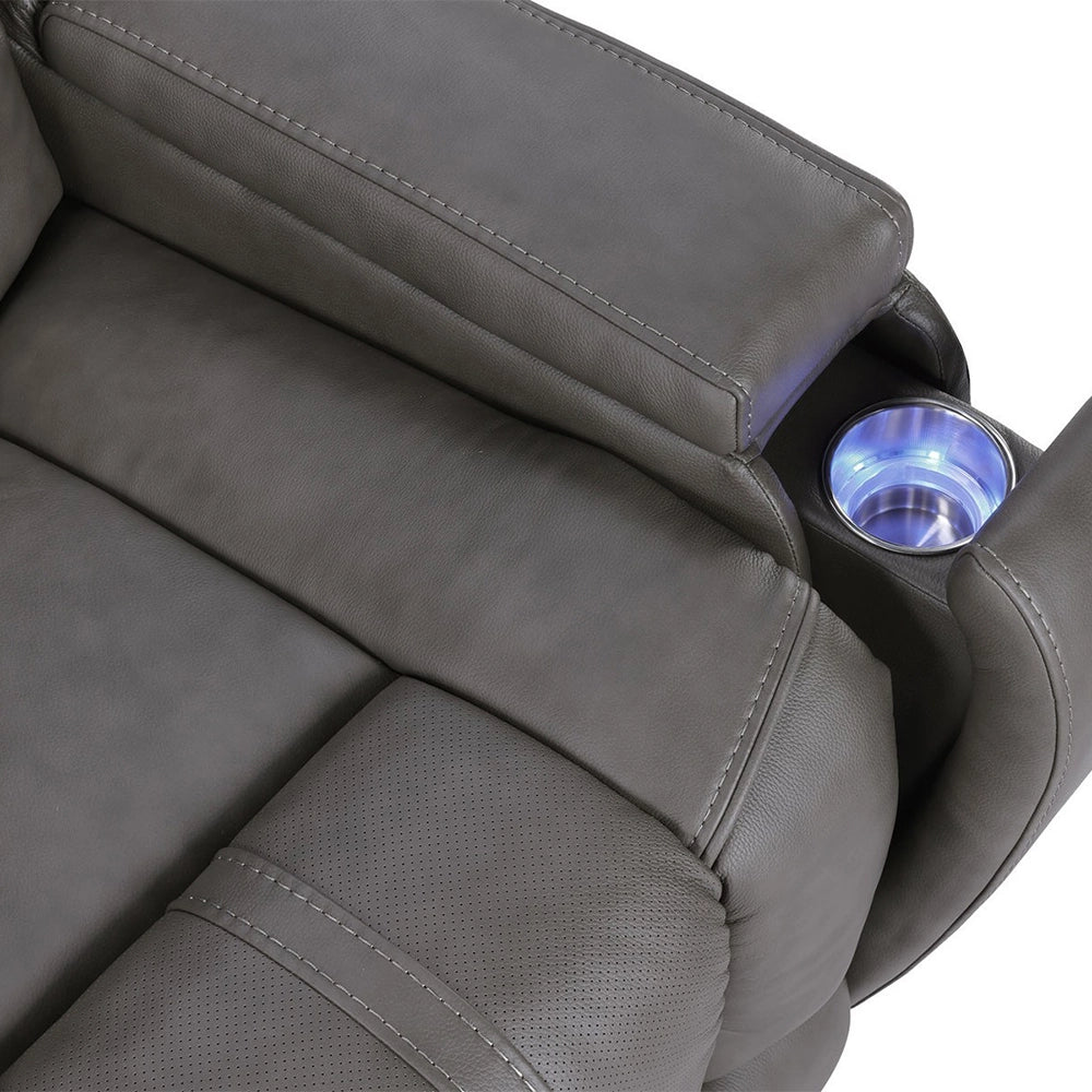 Atmos Leather Triple Power Reclining Sofa with Immersive Sound