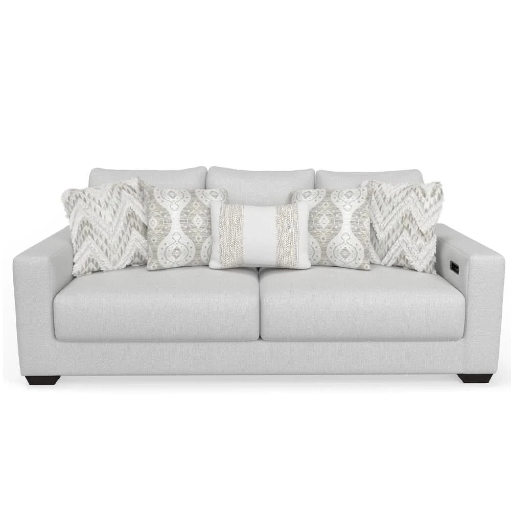 Aura Surround Immersive Light Gray Fabric Living Room Set with Sofa and Loveseat