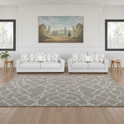 Aura Surround Immersive Light Gray Fabric Living Room Set with Sofa and Loveseat