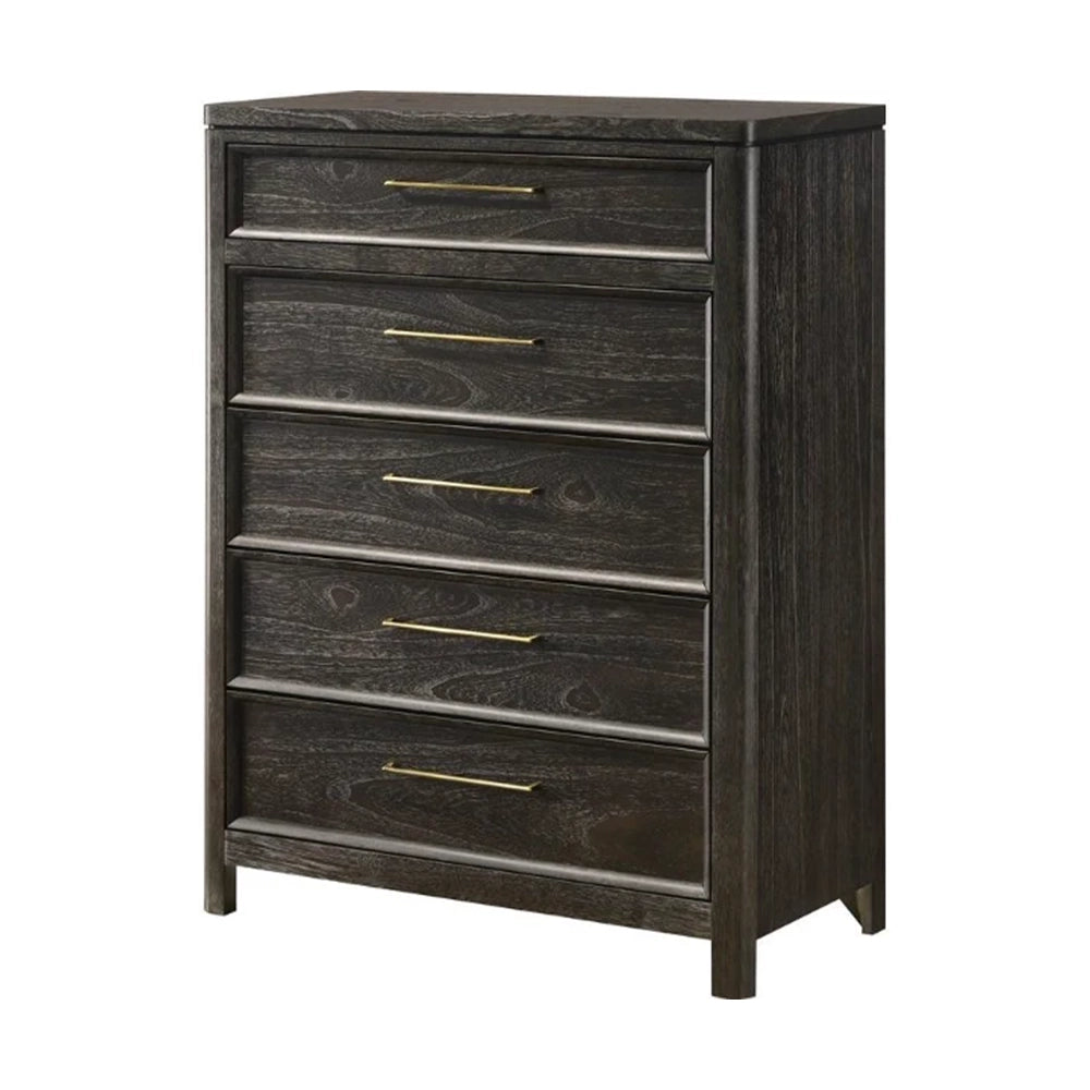 Avalon Brown Modern 5-Drawer Chest