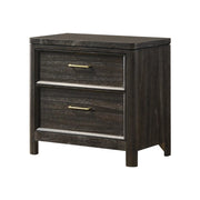 Avalon Brown Modern 2-Drawer Nightstand