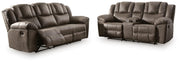 Lowilla - 2 Pc. - Reclining Sofa And Loveseat - Driftwood - Exclusive Furniture