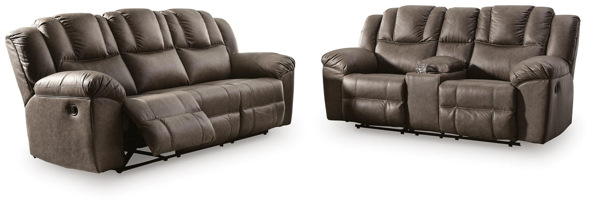Lowilla - 2 Pc. - Reclining Sofa And Loveseat - Driftwood - Exclusive Furniture