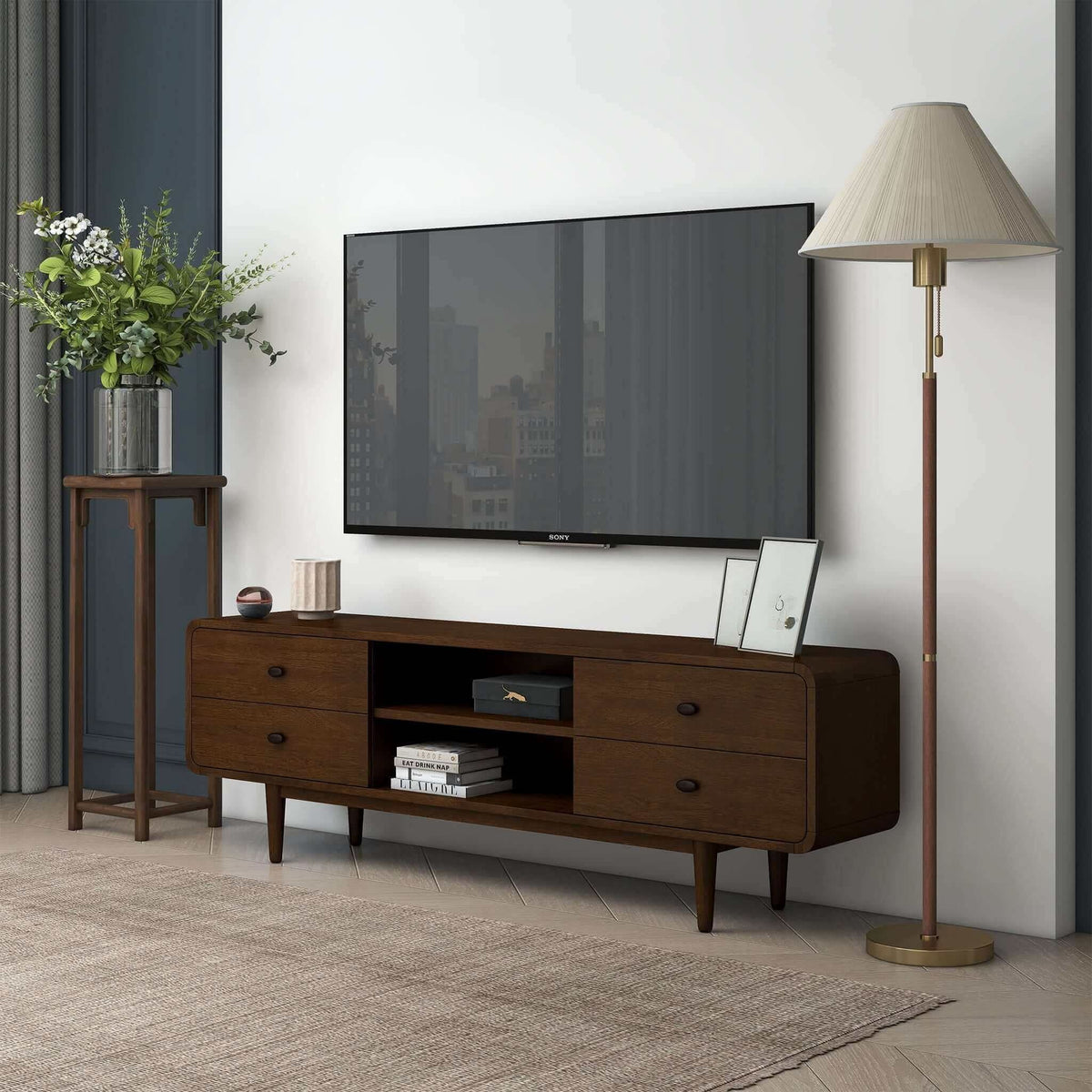 Alexa - TV Stand - Dark Brown / Wood