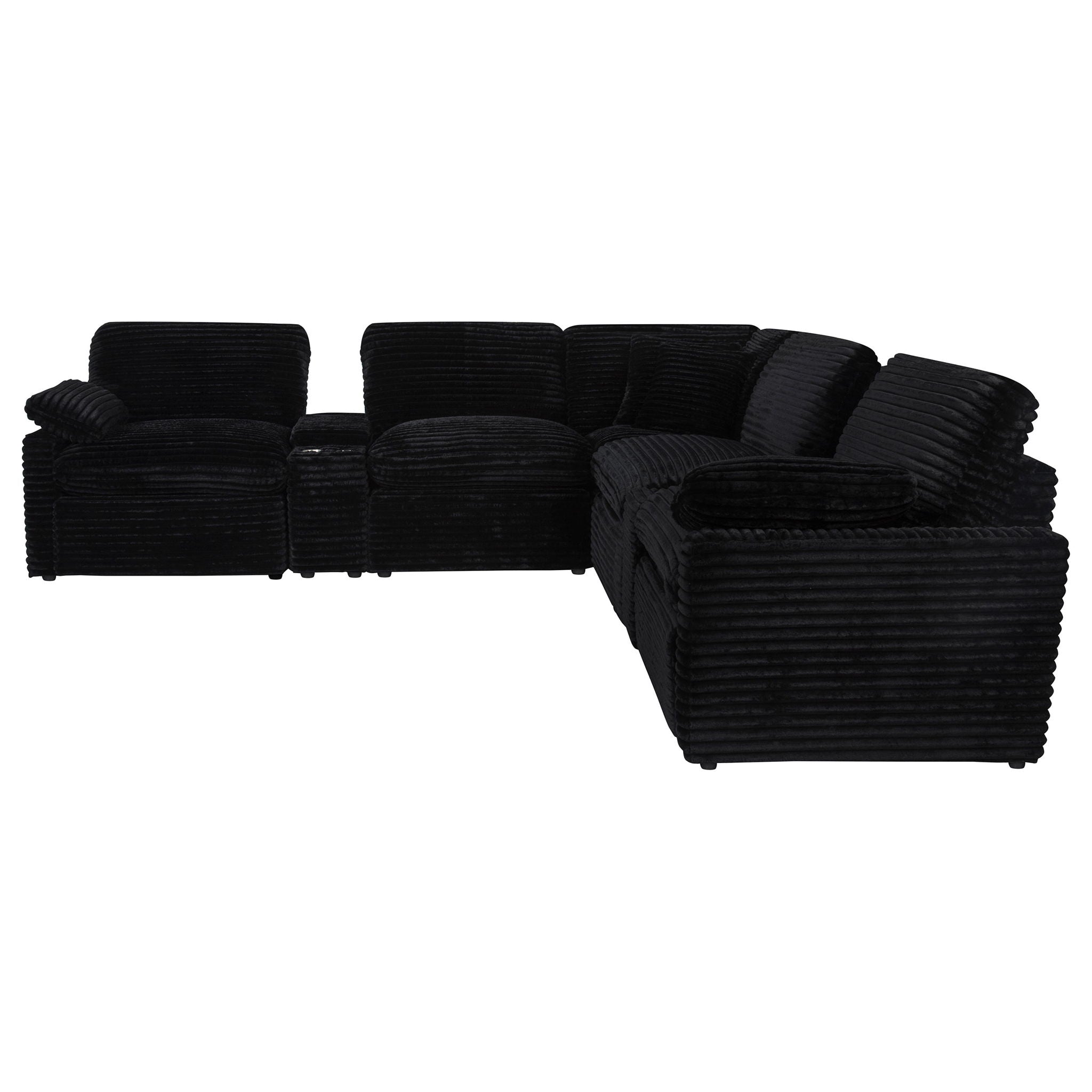 Collins 7-piece Modular Power Reclining Sectional Black