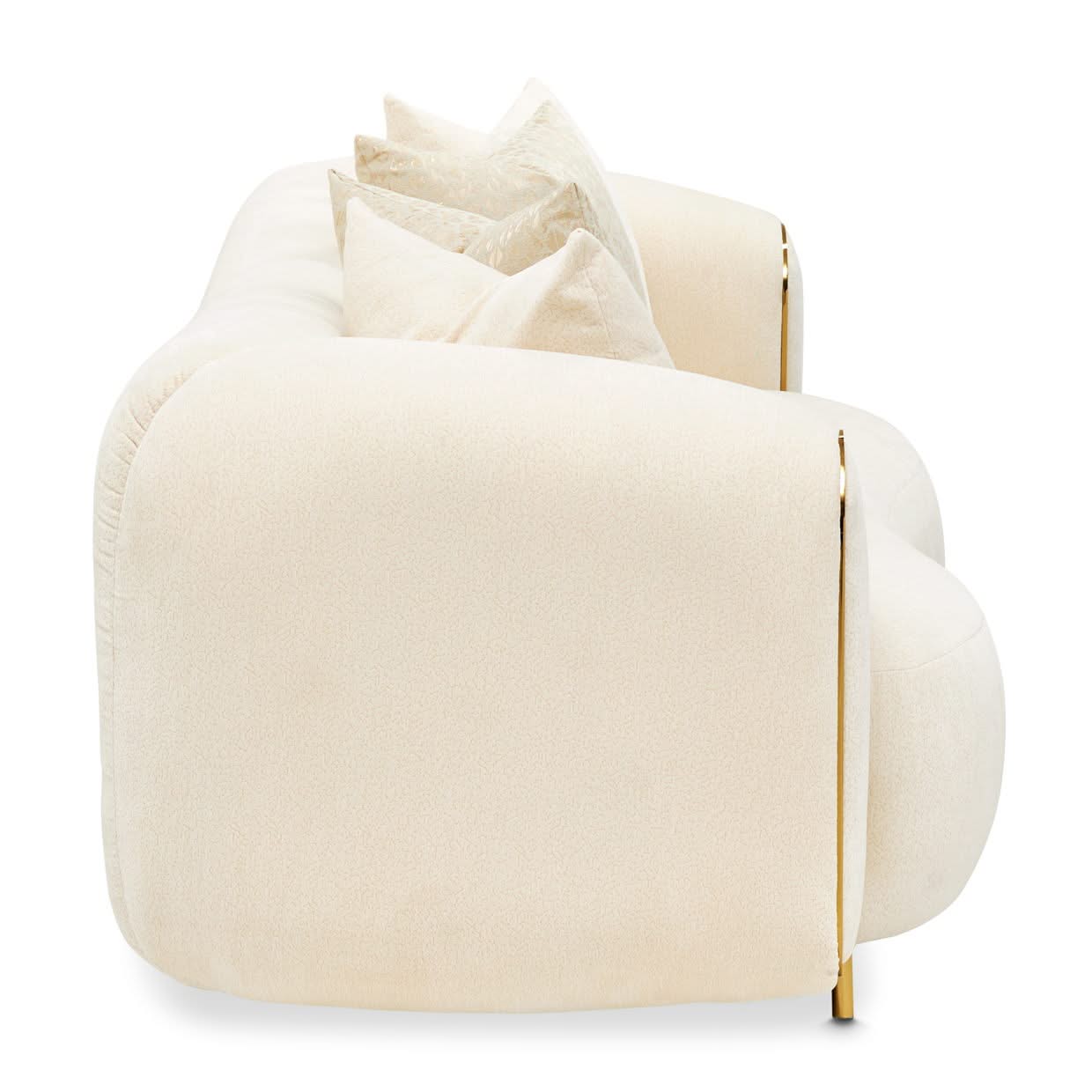 Sassani - Loveseat - Crepe / Gold