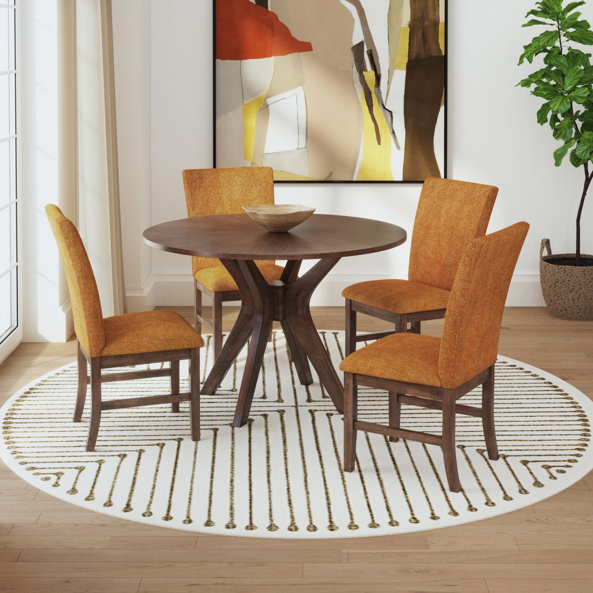 Santa Barbara - Round Dining Table - Walnut