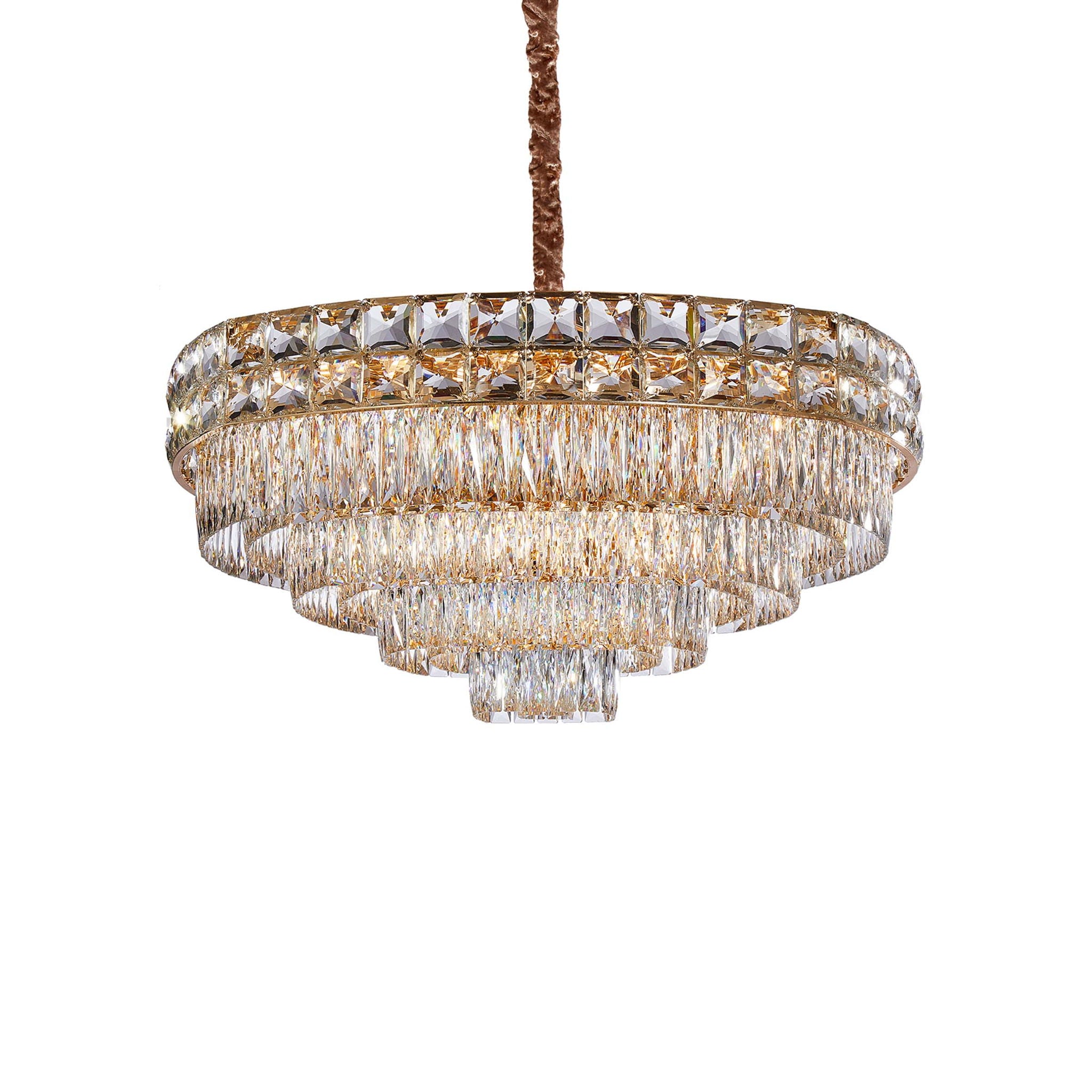 Michael Amini Lighting - Soleil 22-Light Crystal Chandelier - Gold