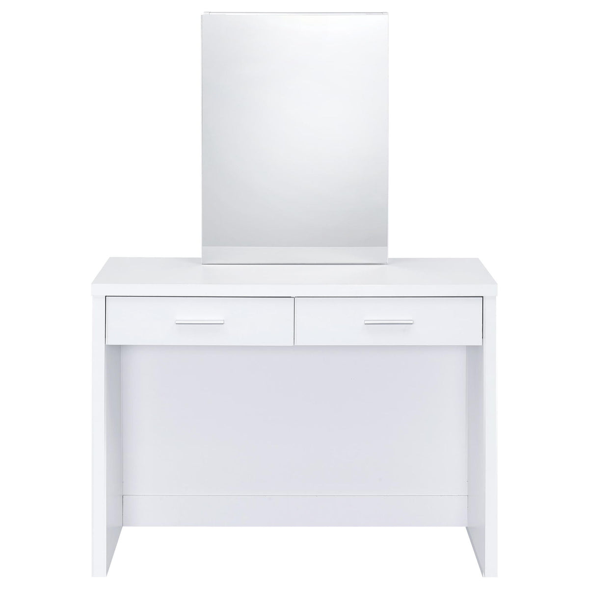 Bunbury Makeup Vanity Table Set Storage Mirror and Stool White