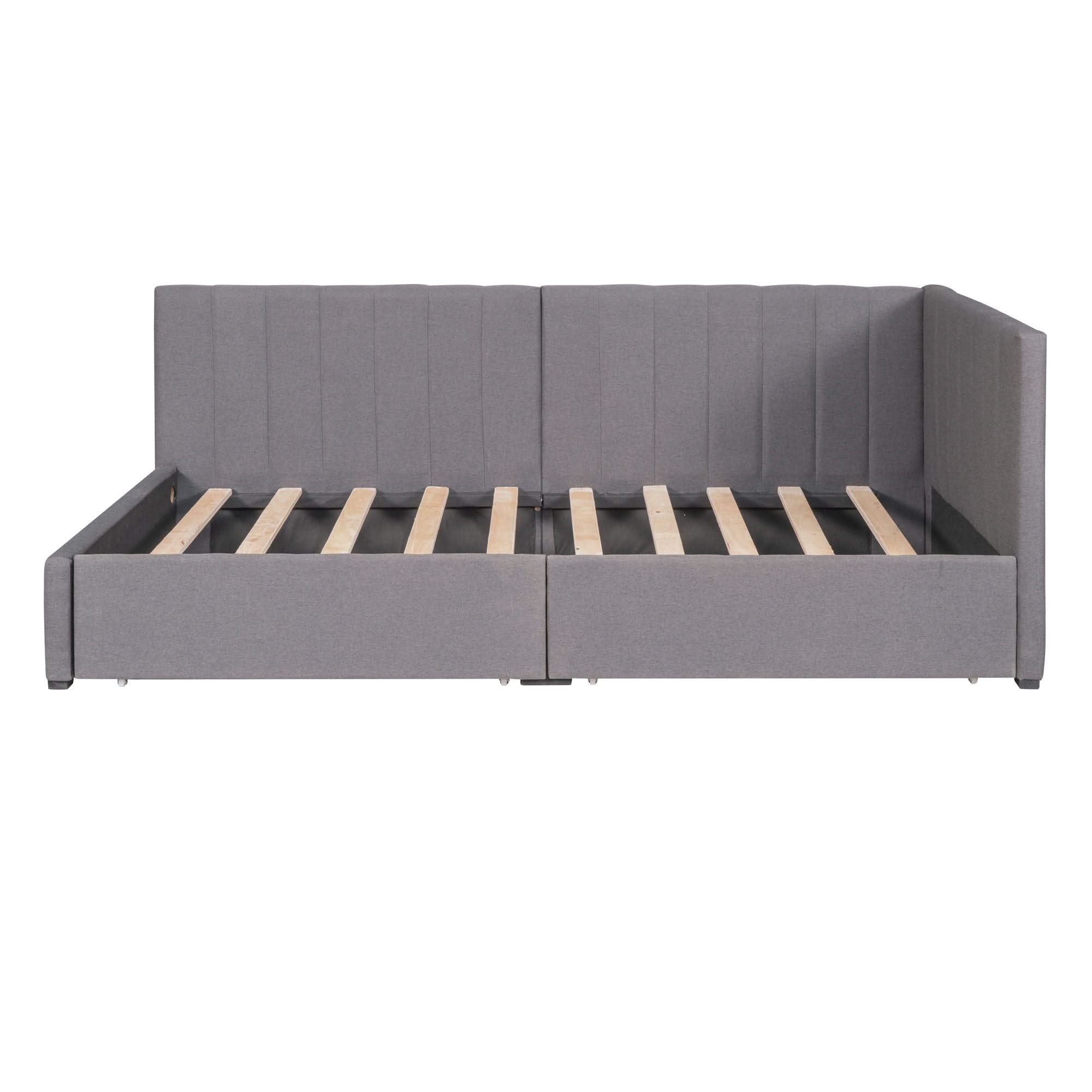 Upholstered Daybed, Sofa Bed Frame, No Box Spring Needed