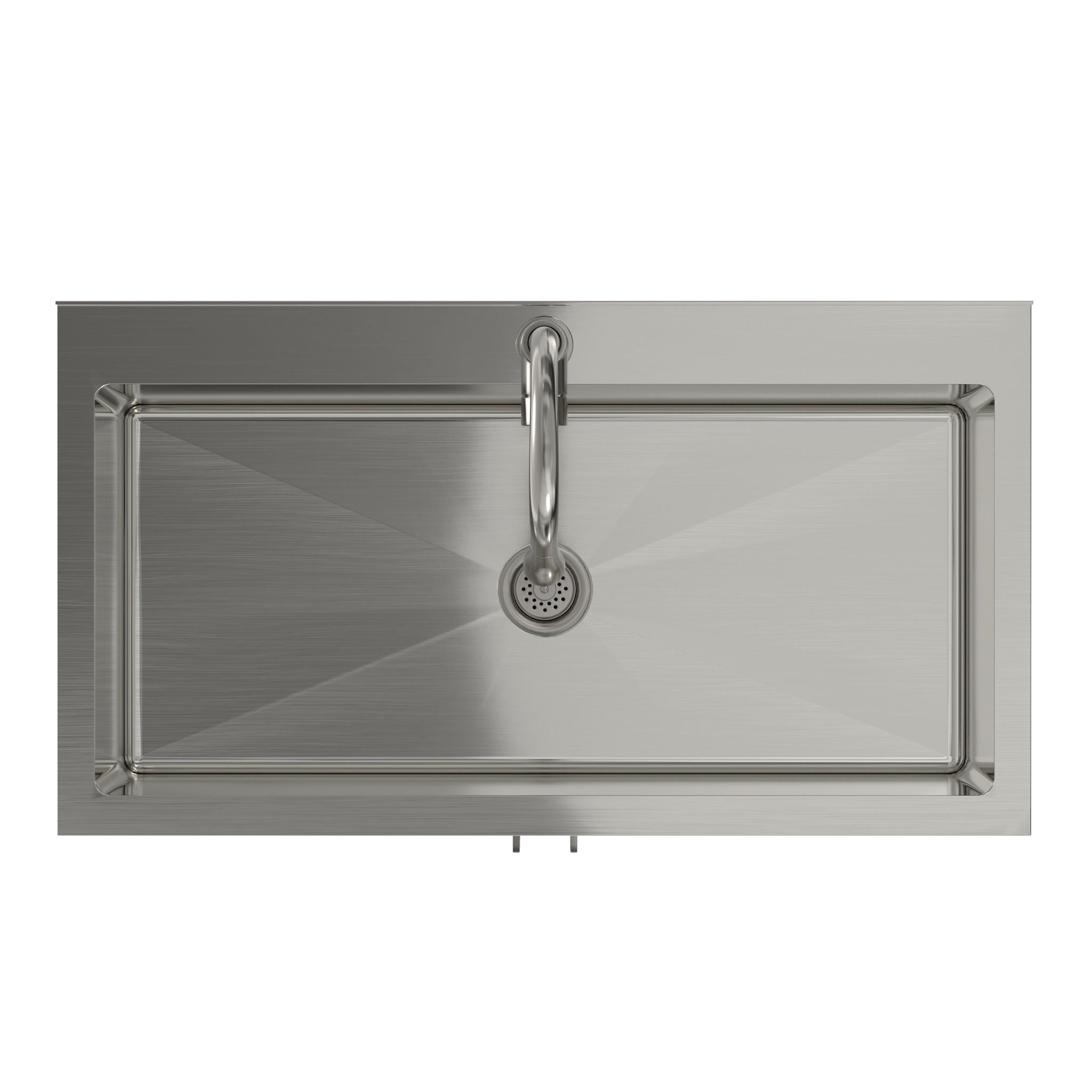 Modern Shaker All-In-One Laundry Utility Sink And Cabinet With Pull-Out Faucet