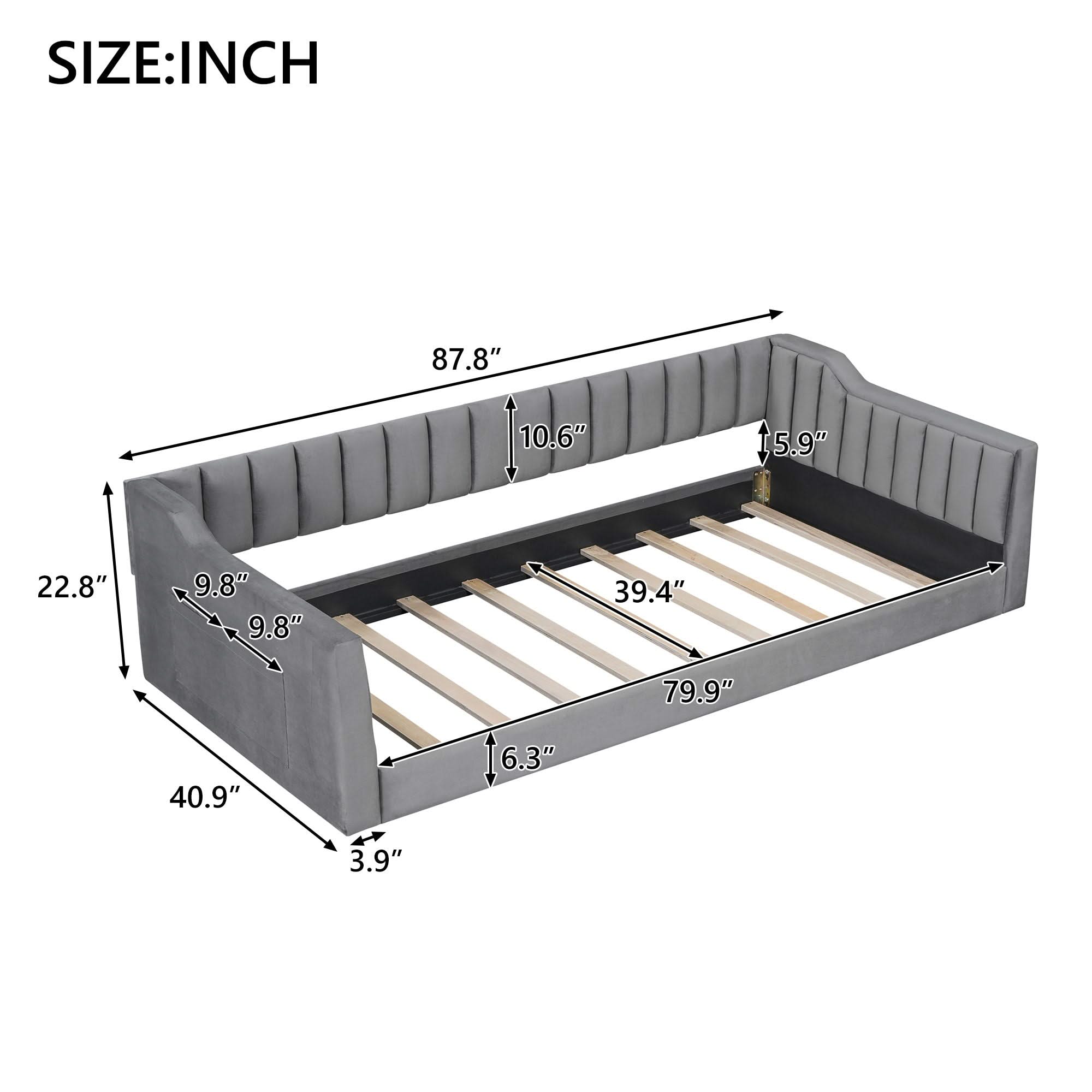 Daybed With Side Storage Pocket