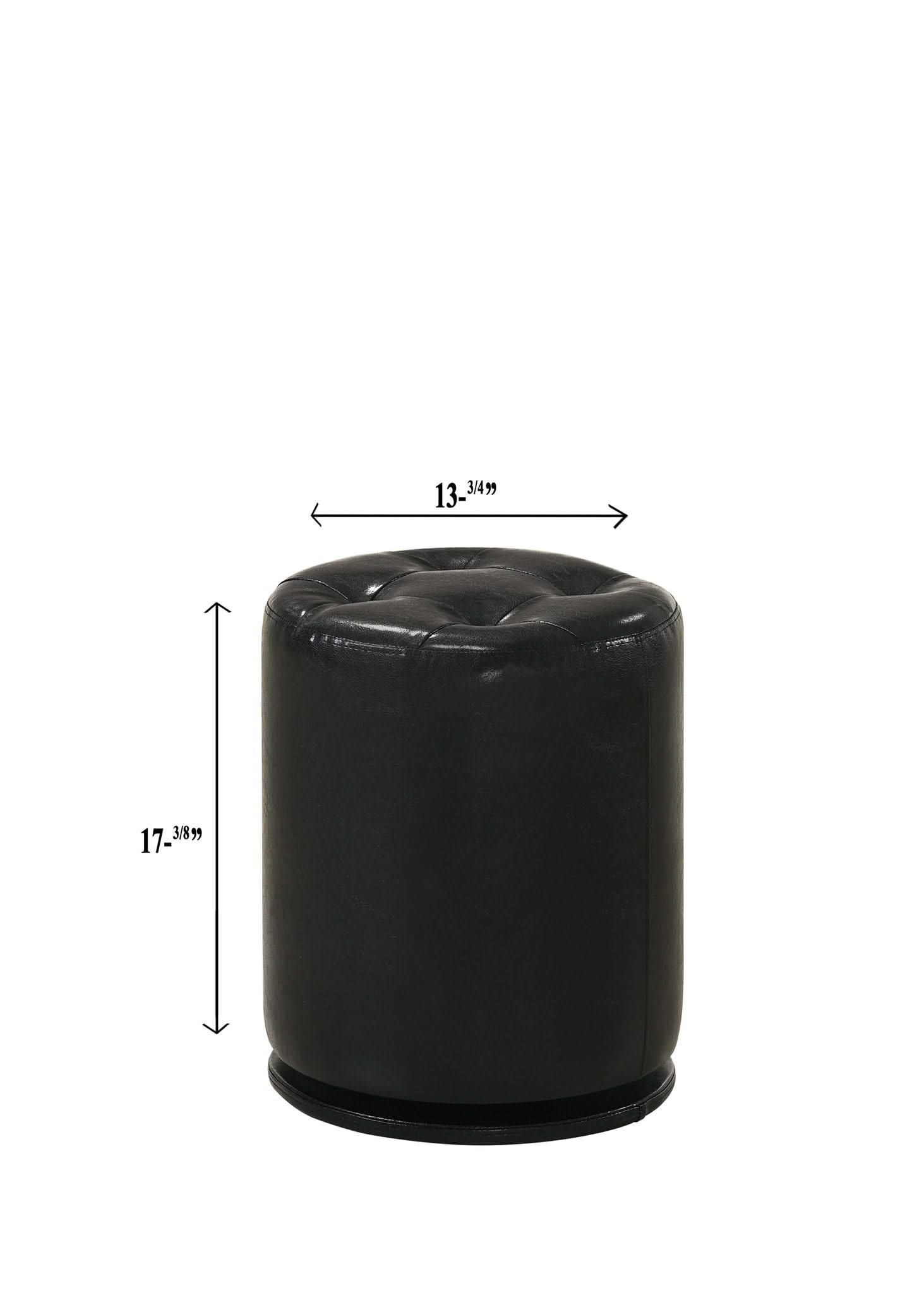 Morgan - Round Swivel Stool - Black