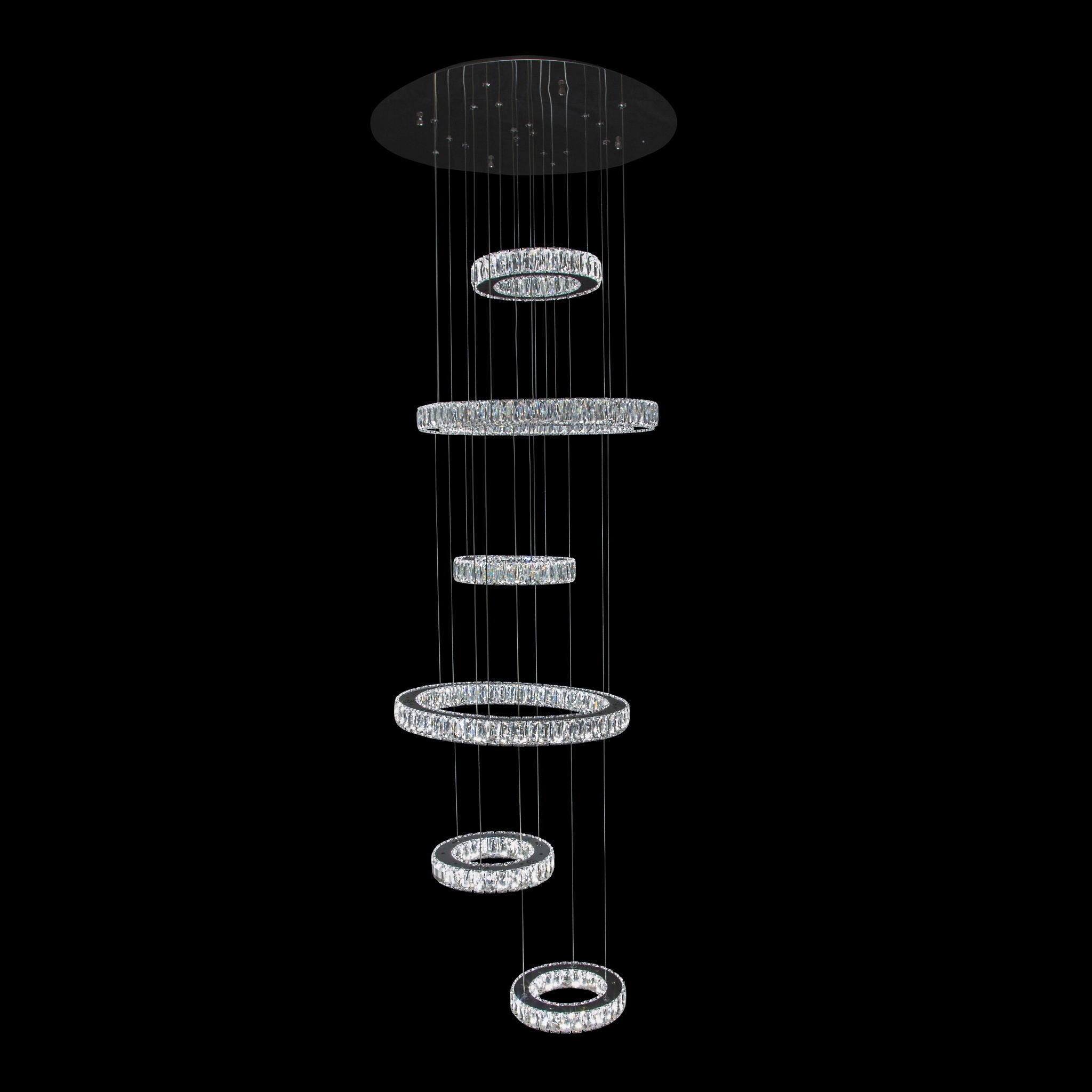 Michael Amini Lighting - Galaxy Modern 49" Crystal Chandelier - Chrome