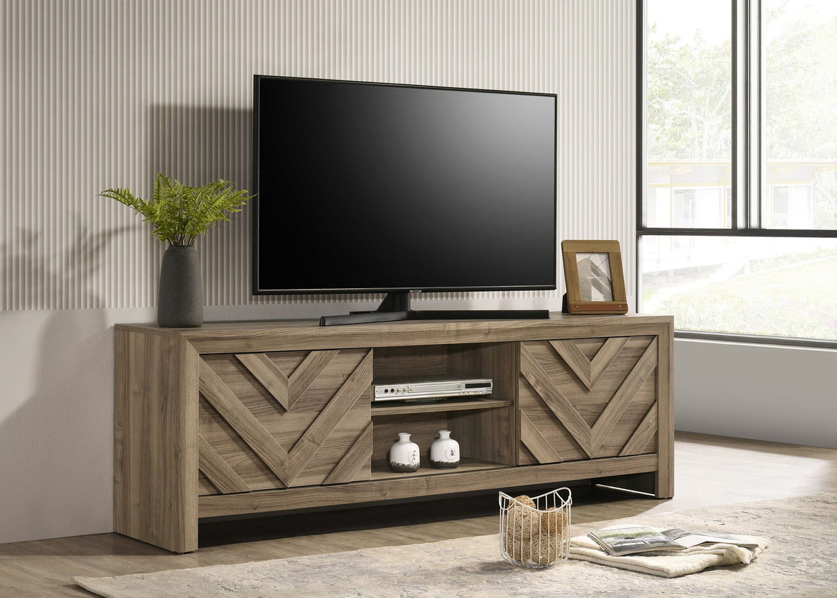 Valor - TV Stand - Light Brown
