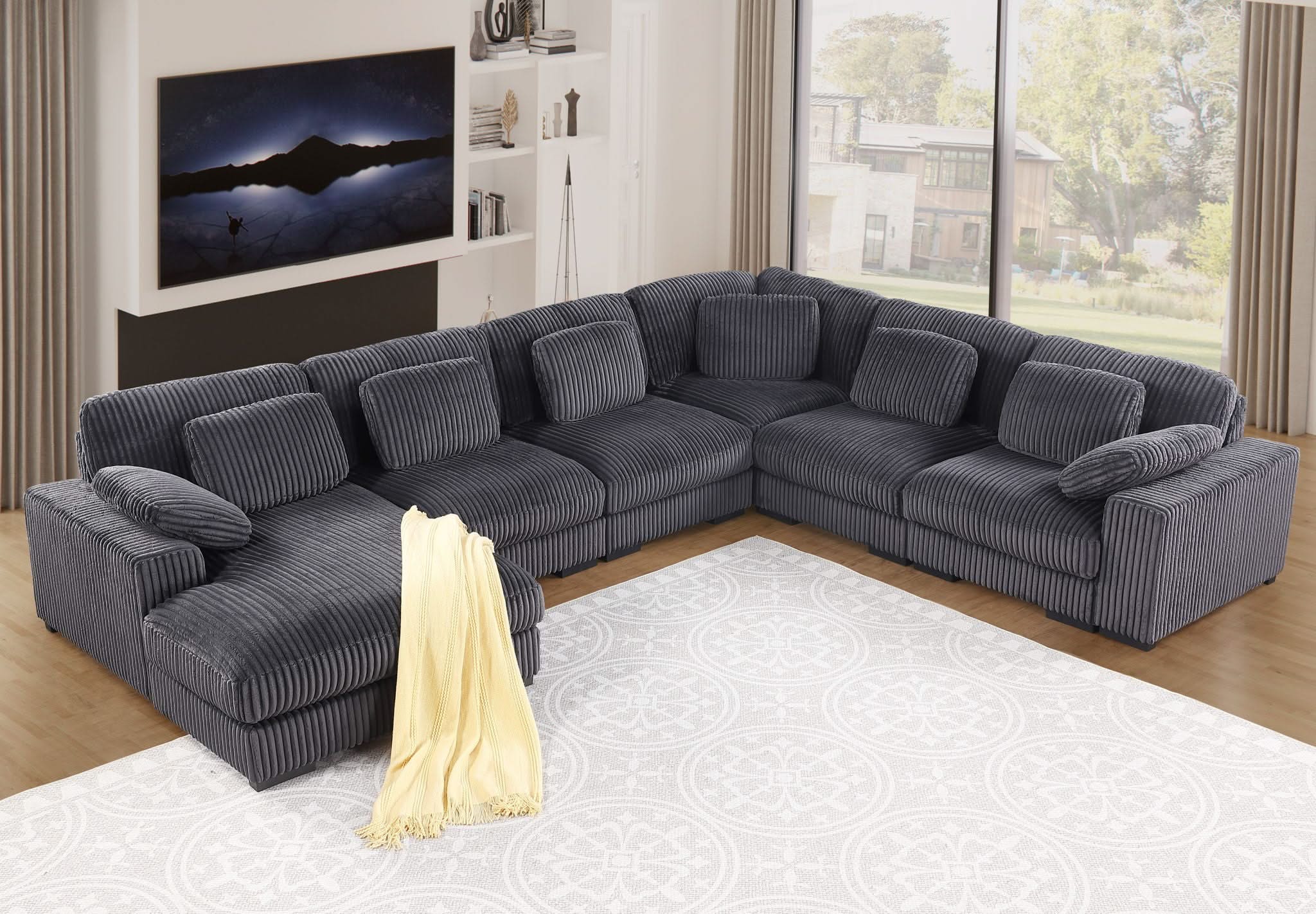 Nadine - Modular Corner Sectional Sofa With Left Facing Chaise
