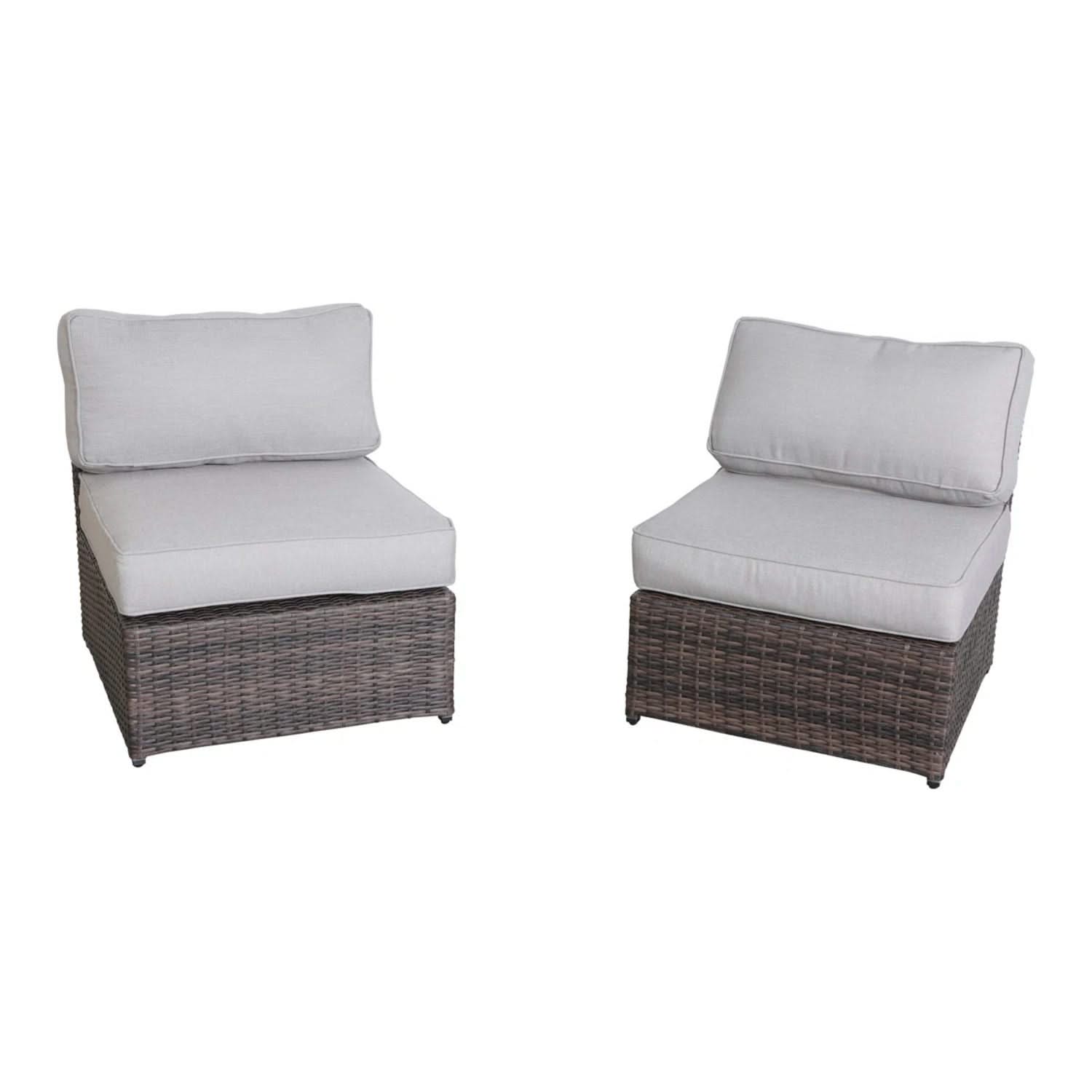 Comfortable Modern Patio Rattan Sectional Set With Cushions