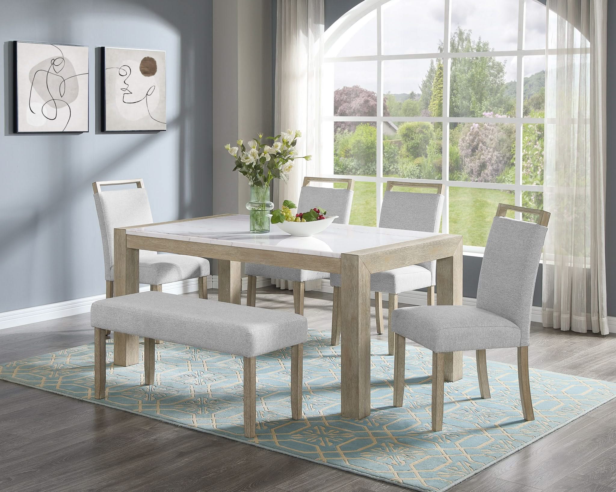 Hazel - Bench - Wired White