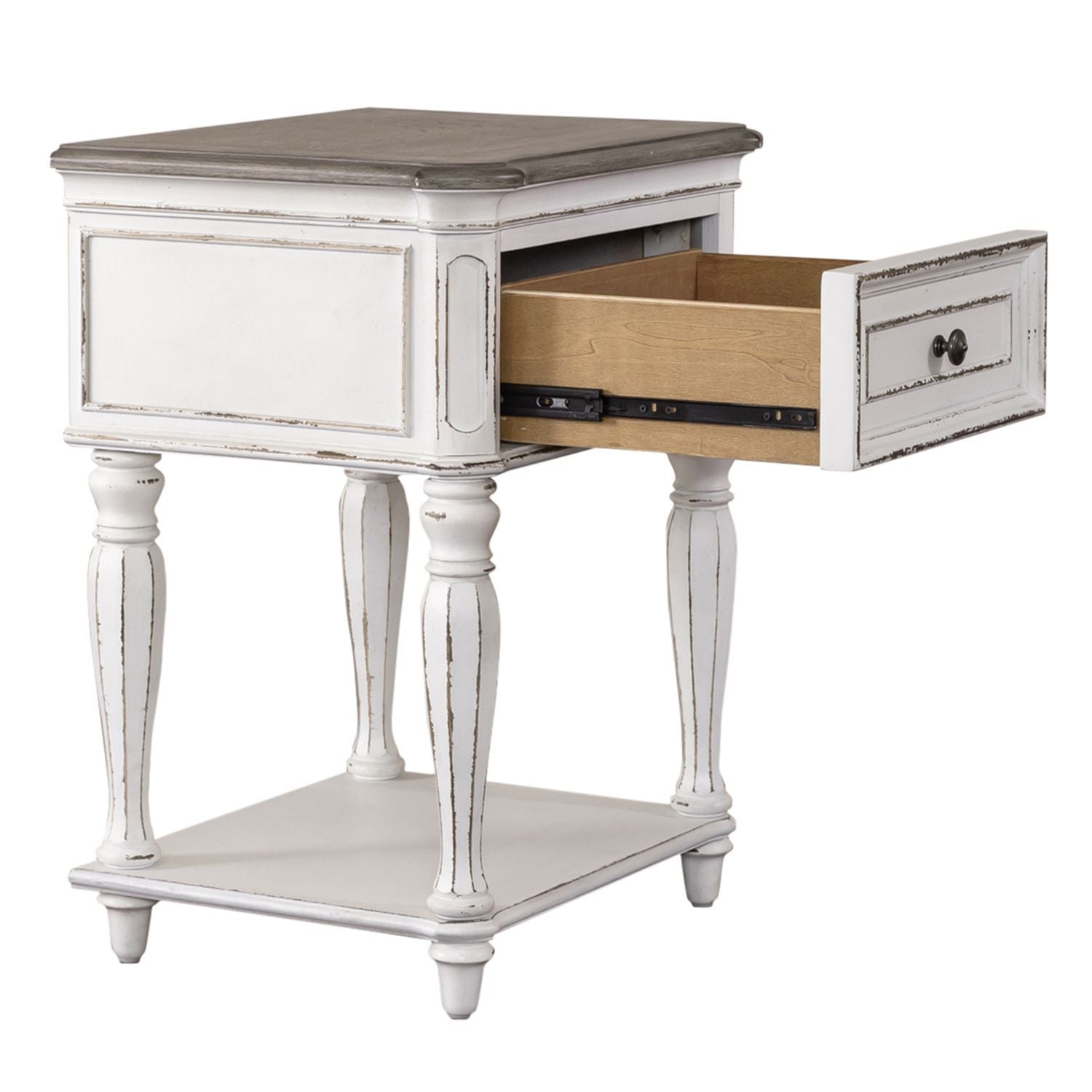 Magnolia Manor - Leg Nightstand - Antique White