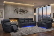 Hartley - Reclining Console Loveseat - Black