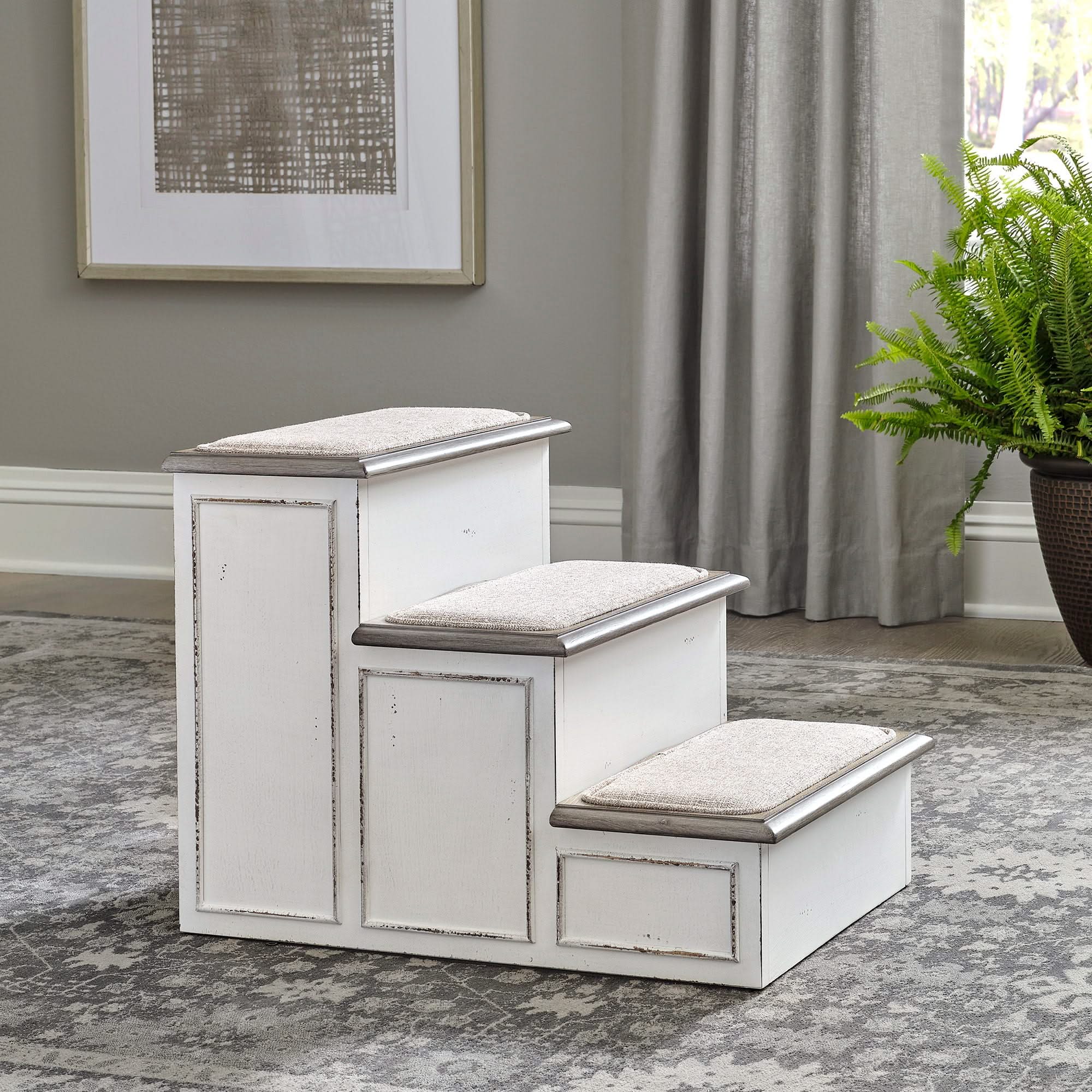Magnolia Manor - Pet Steps - Antique White