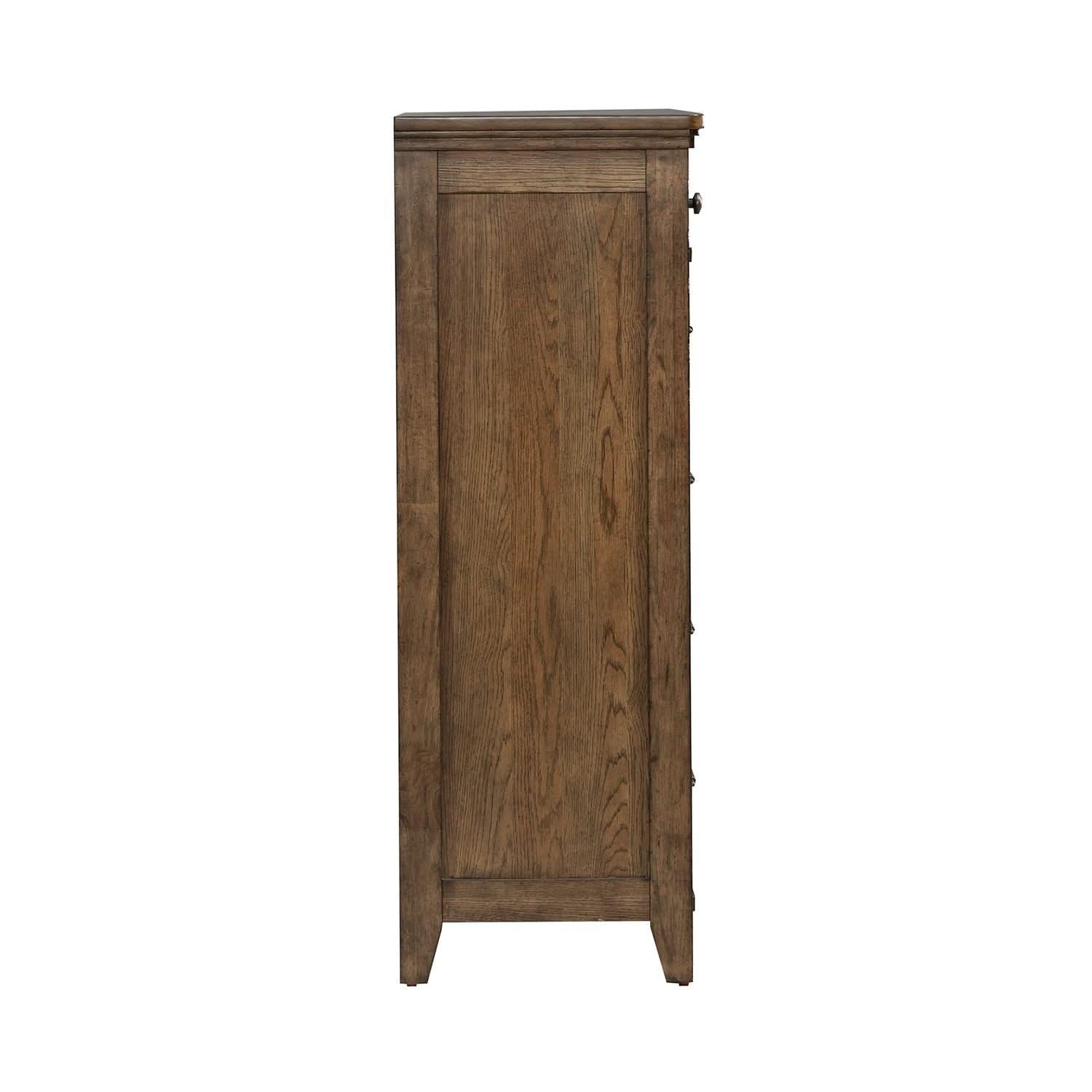 Carolina Park - 5 Drawer Chest - Amber Brown
