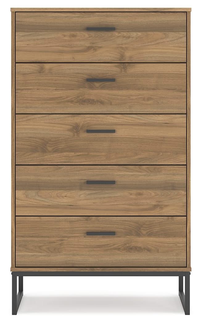 Deanlow - Five Drawer Chest - Honey