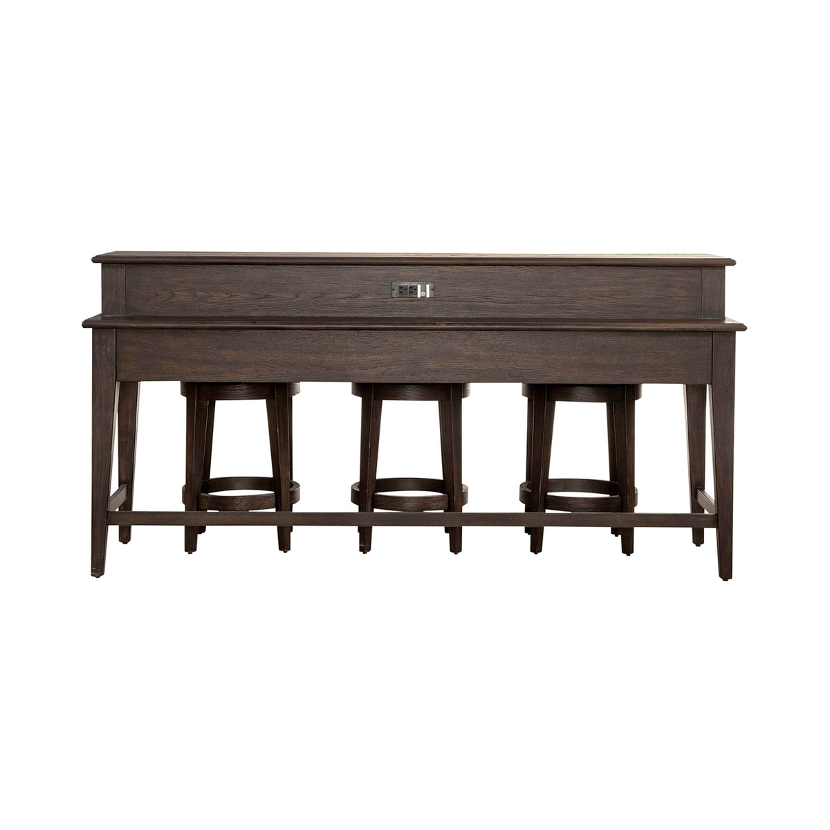 Mill Creek - 4 Piece Console Set (Bar Console & 3 Stools) - Peppercorn