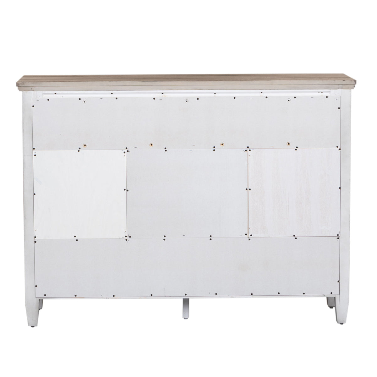Heartland - 2 Door 6 Drawer Chesser - Antique White / Tobacco Tops
