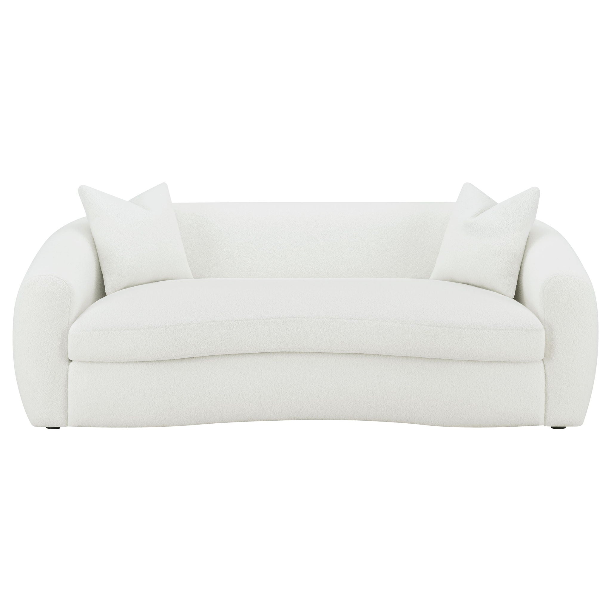 Isabella Faux Sheepskin Upholstered Sofa Natural