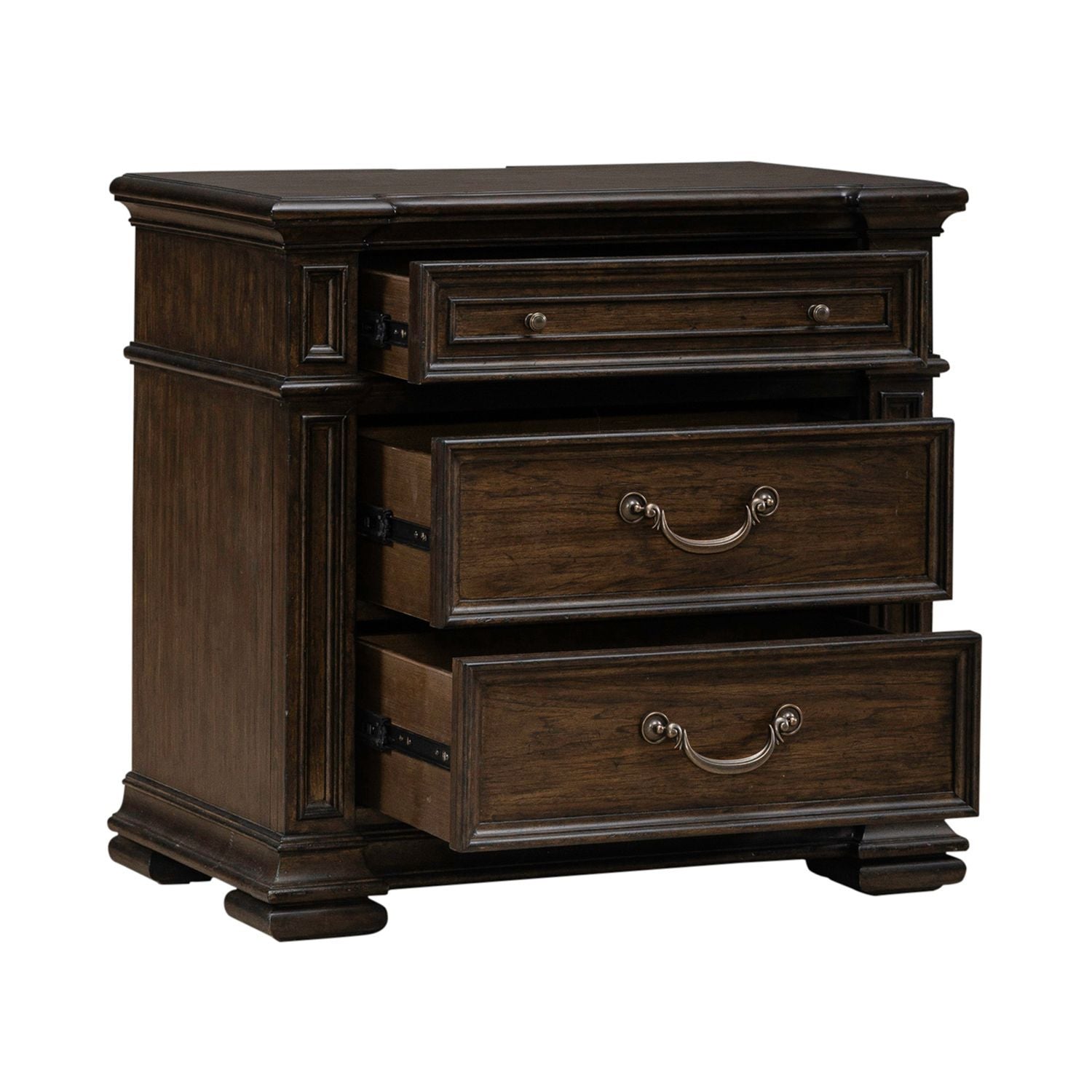 Provence Park - Nightstand With Charging Station - Chateau Brown