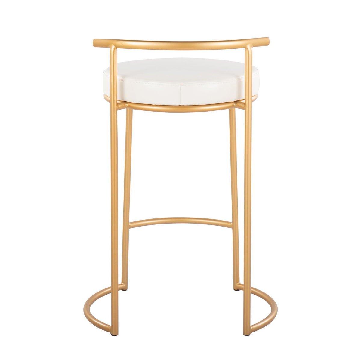 Fuji - Round Contemporary Fixed Height Counter Stool (Set of 2)