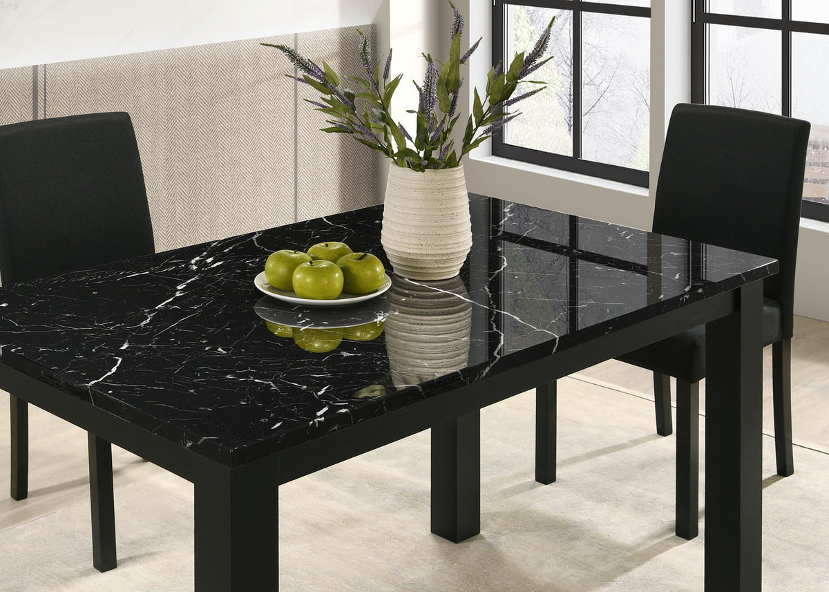 Resia - 5 Piece Dining Room Set - Black