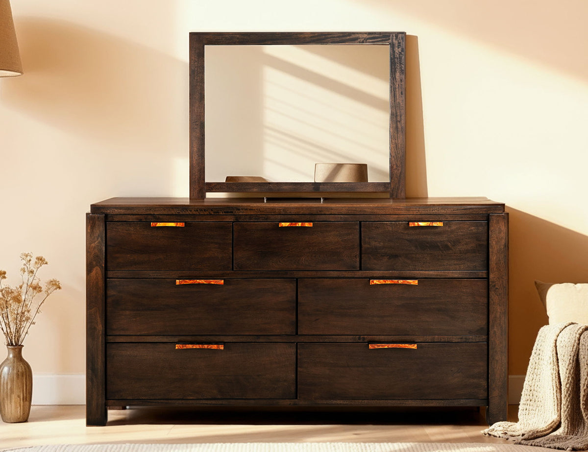 Raramuri - 7 Drawer Dresser - Dark Brown