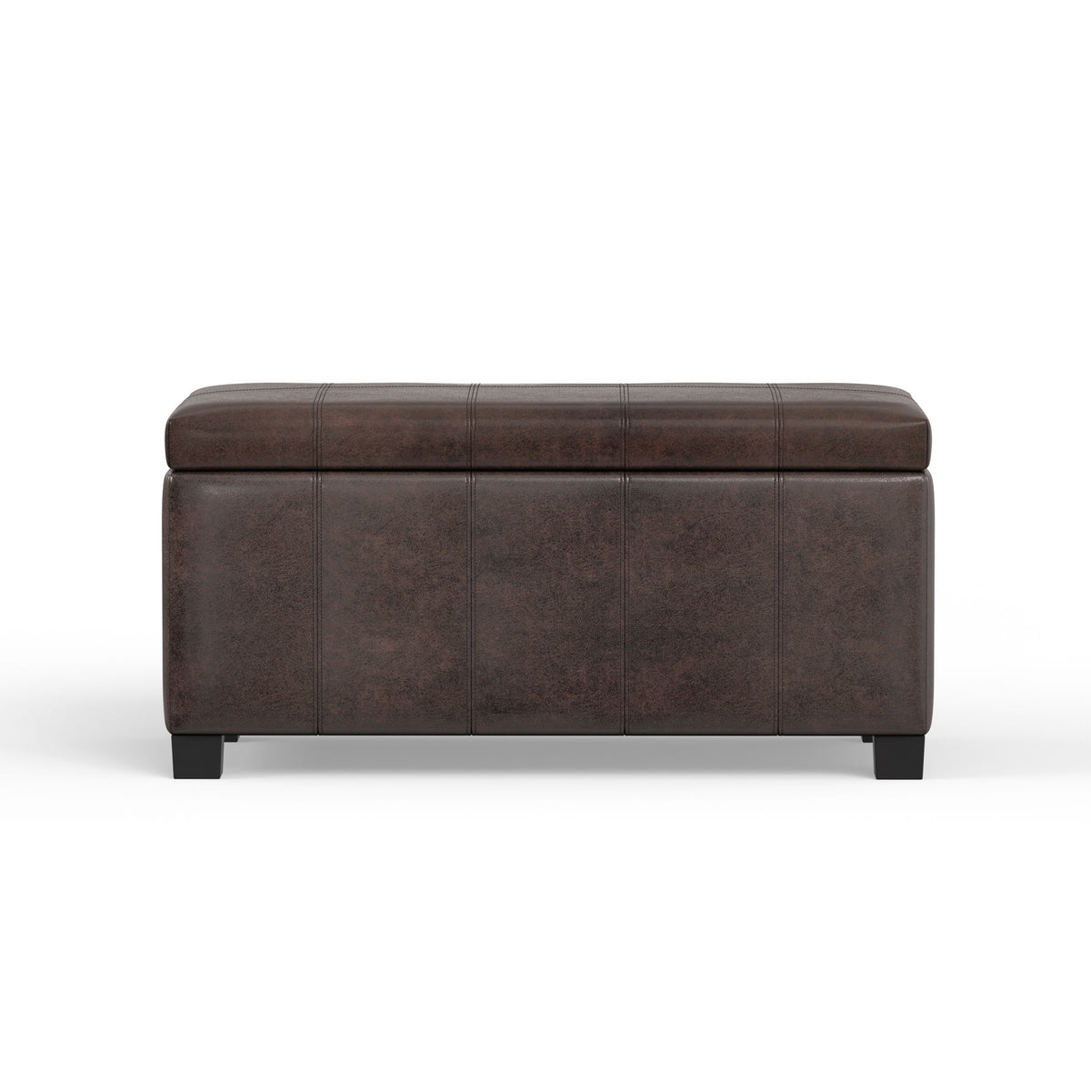 Dover - Storage Ottoman Bench - Distressed Brown