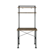 Ensata - Rustic Writing Desk - Black / Oak