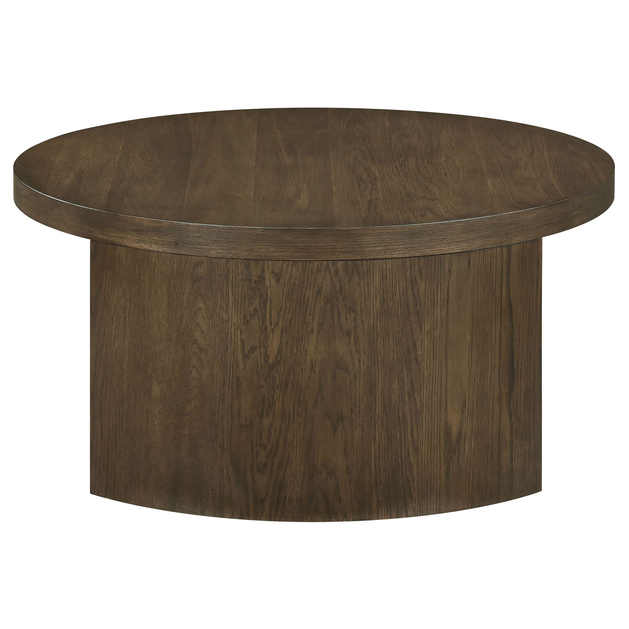 Sweeney 39-inch Round Wood Occasional Cocktail Coffee Table Dark Walnut