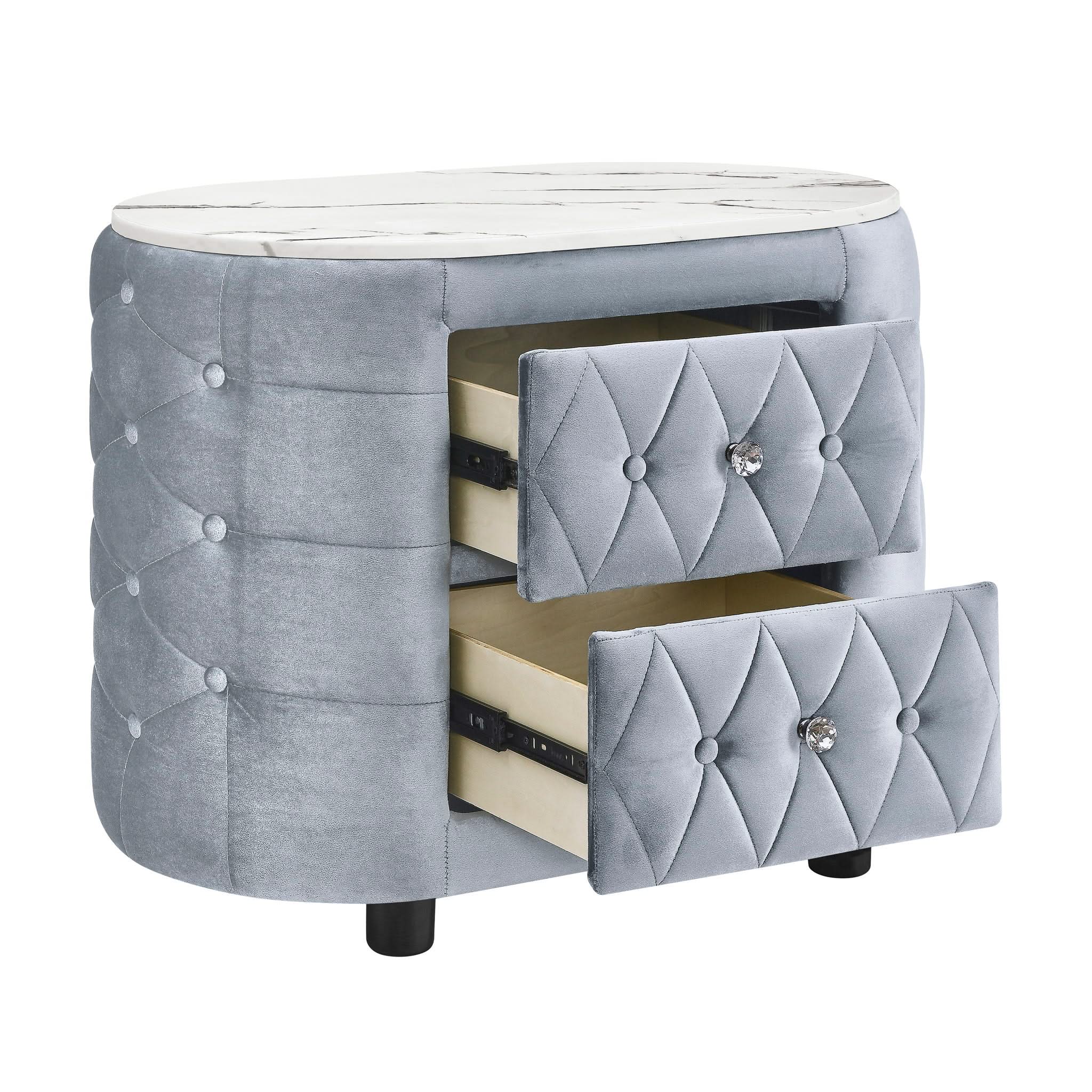Natalia - Nightstand - Gray