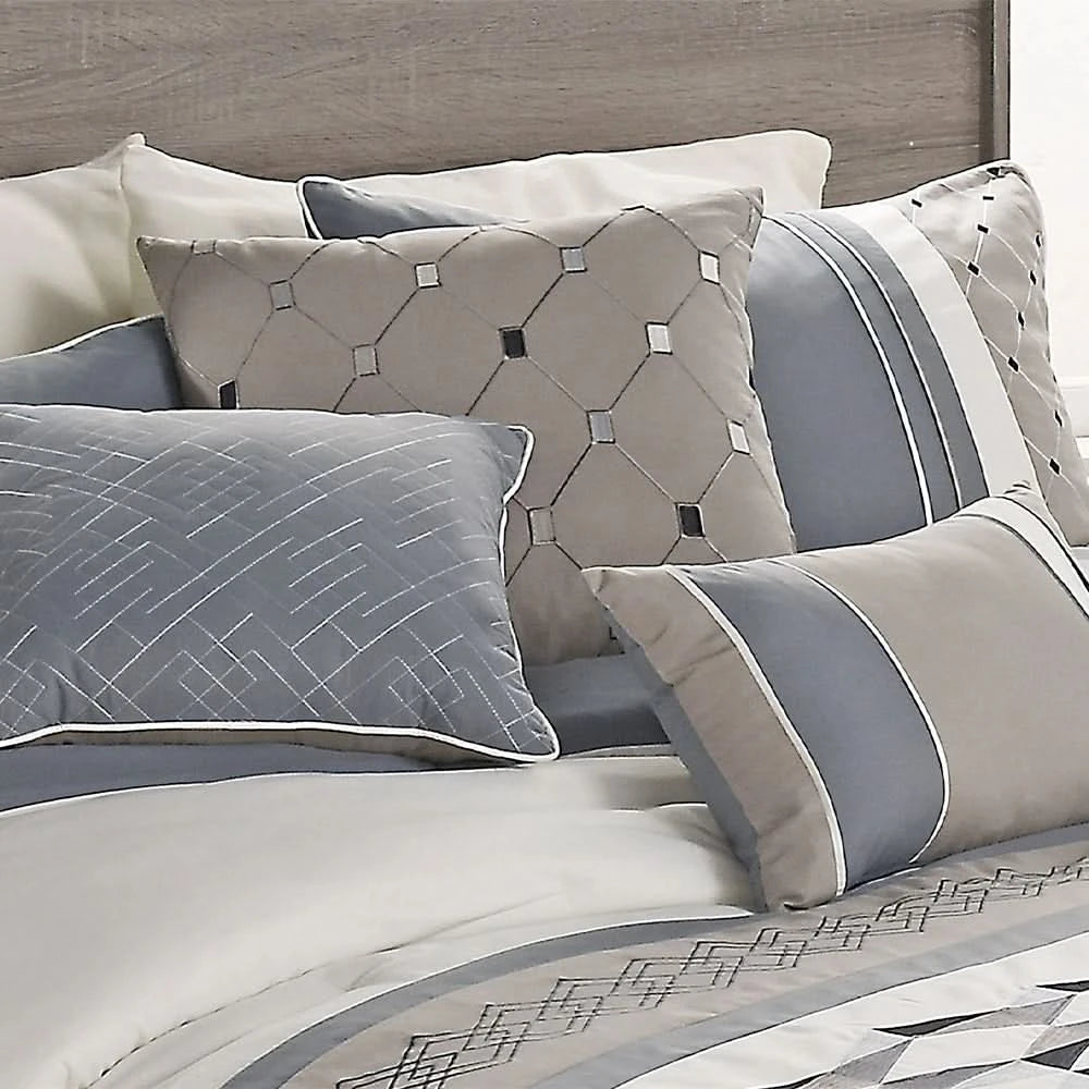 Buckley Queen or King 7PC Comforter Set with Decorative Pillows