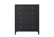 Banyan Waterfall Black 5-Drawer Chest with Sleek Contemporary Design