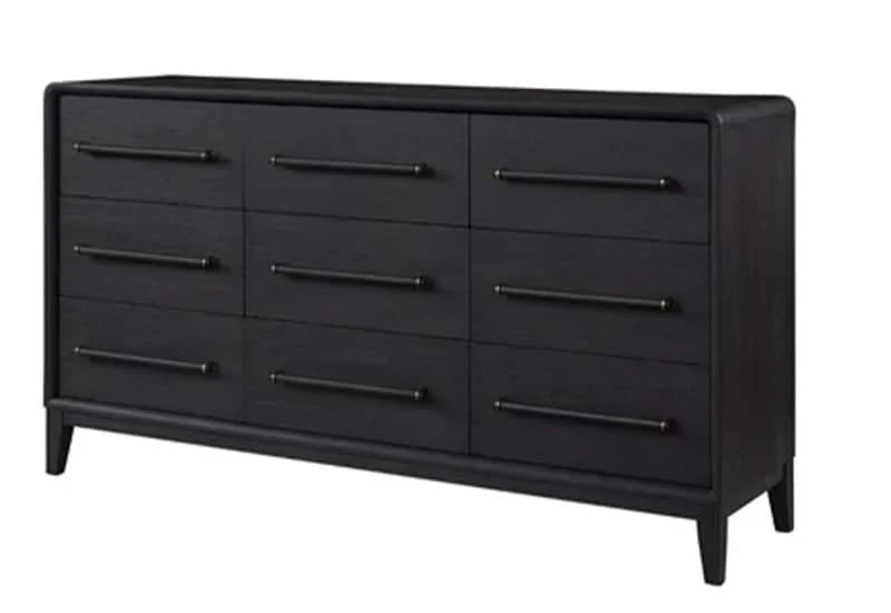 Banyan Waterfall Black 5PC Bedroom Set with Panel Bed and Dresser - | Free Shipping | Exclusive Furniture Banyan Waterfall Black 5PC Bedroom Set with Panel Bed and Dresser - | Free Shipping | Exclusive Furniture