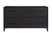 Banyan Waterfall Black 9-Drawer Dresser with Sleek Modern Design