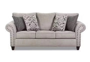 Barringer Taupe Traditional Sofa with Nailhead Trim