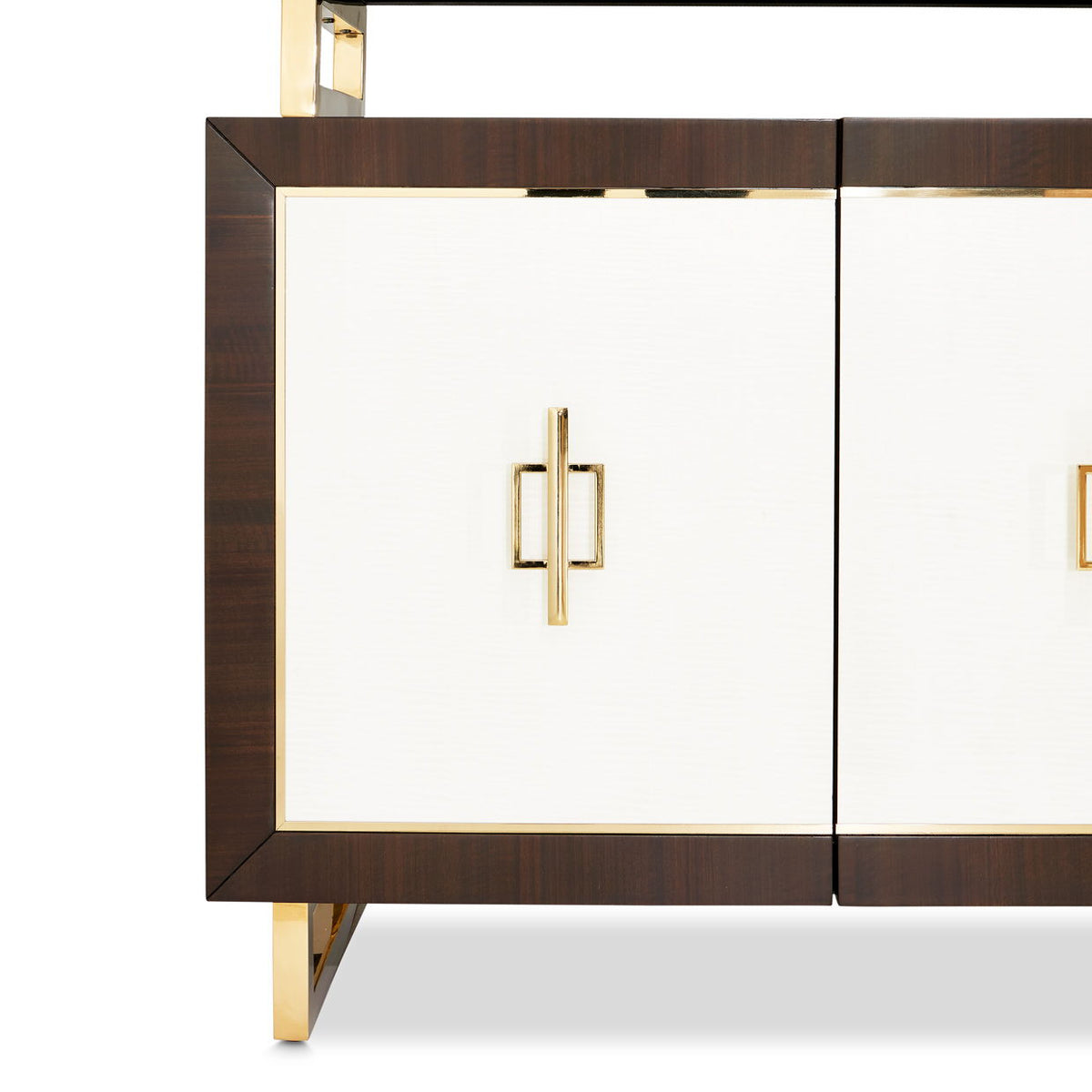 Belmont Place - Display Cabinet - White / Dark Brown