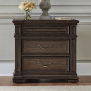 Providence Park - Nightstand With Charging Station - Chateau Brown