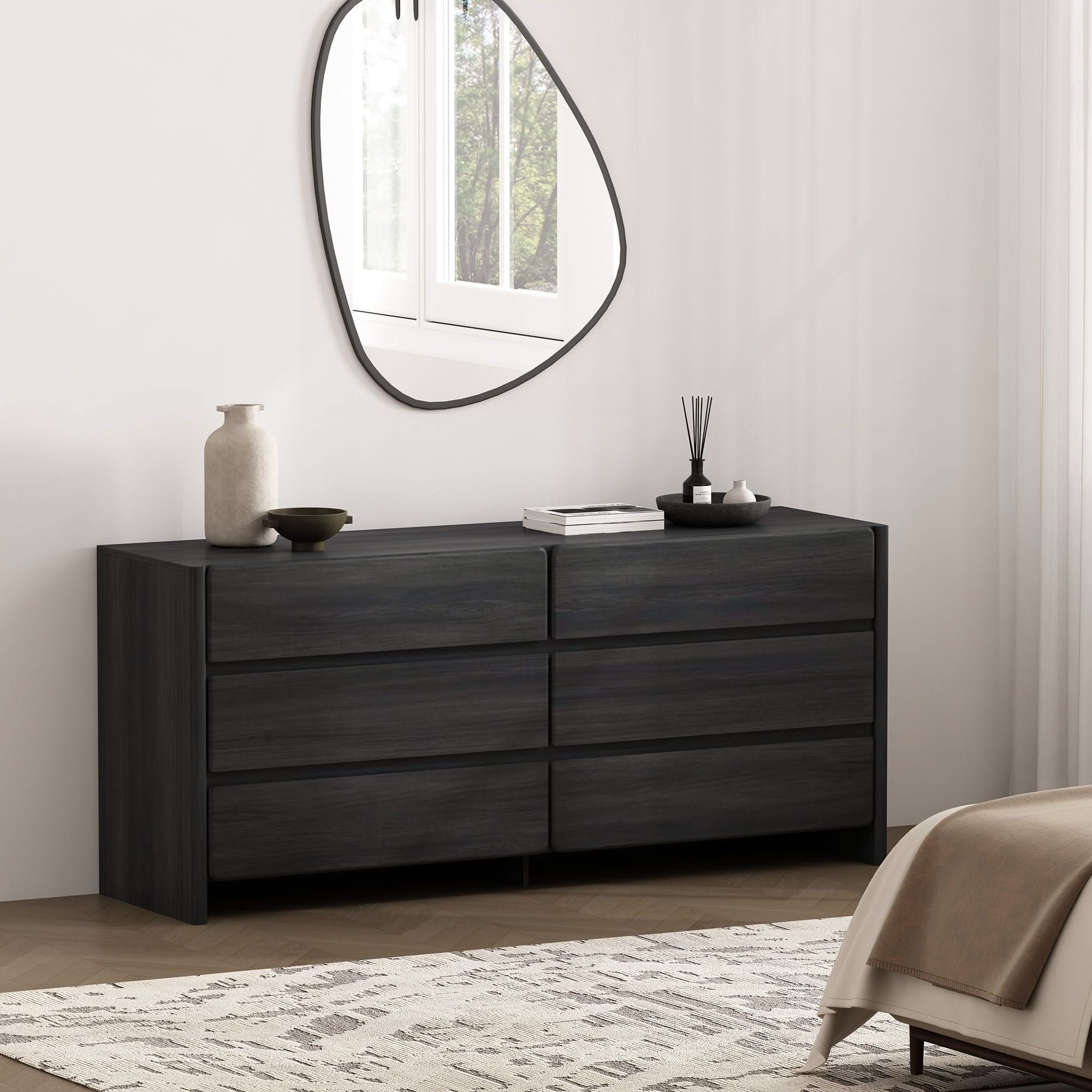 Linda - Double Wide Dresser With 6 Drawers