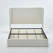 Carmen - Minimalist Upholstered Wingback Bed Frame With High Headboard